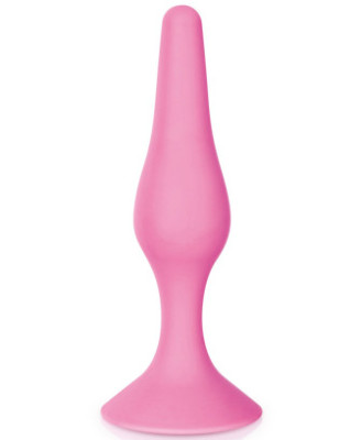 Plug anal ventouse rose taille L 